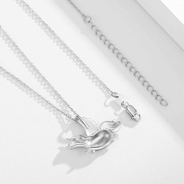 Sterling Silver Unicorn Necklace-2