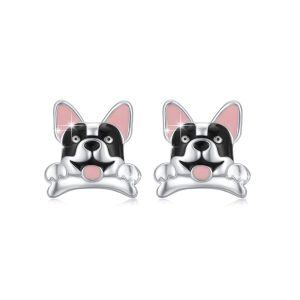 Sterling Silver Dog Earrings-0