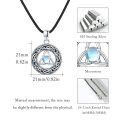 wholesale 925 Sterling Silver Celtic Knot Moonstone Pendant Necklace for Women-0-3