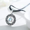 wholesale 925 Sterling Silver Celtic Knot Moonstone Pendant Necklace for Women-0-4