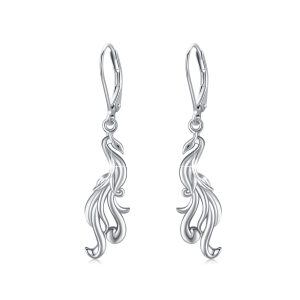 Sterling Silver Phoenix Earrings-0