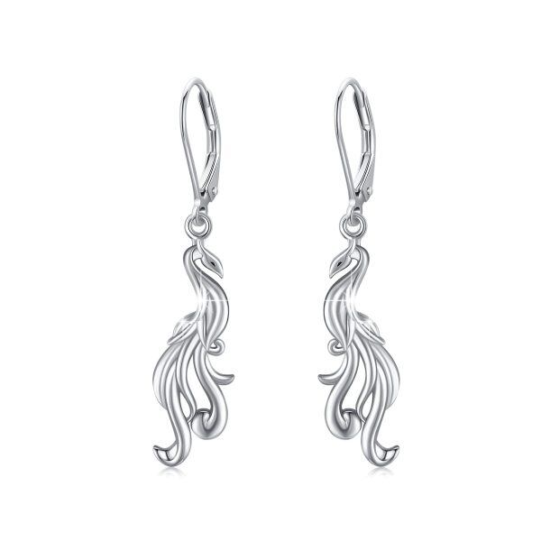 Sterling Silver Phoenix Earrings-0