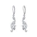 wholesale 925 Sterling Silver Phoenix Drop Earrings - 2 Pieces-0-0