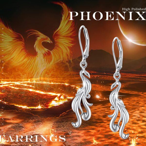 Sterling Silver Phoenix Earrings-3