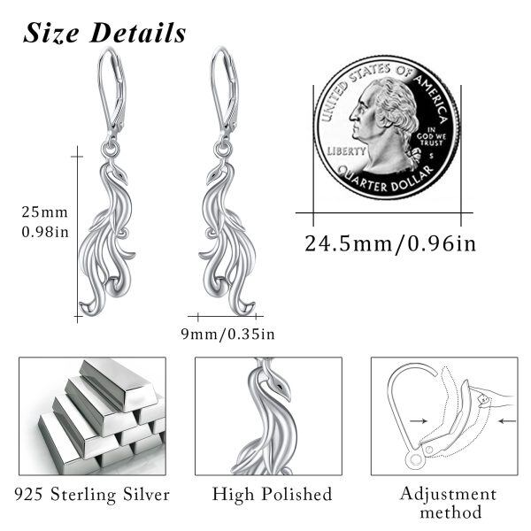 Sterling Silver Phoenix Earrings-4