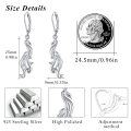 wholesale 925 Sterling Silver Phoenix Drop Earrings - 2 Pieces-0-4