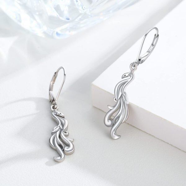 Sterling Silver Phoenix Earrings-5