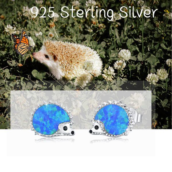 Sterling Sliver Hedgehog Earrings-5