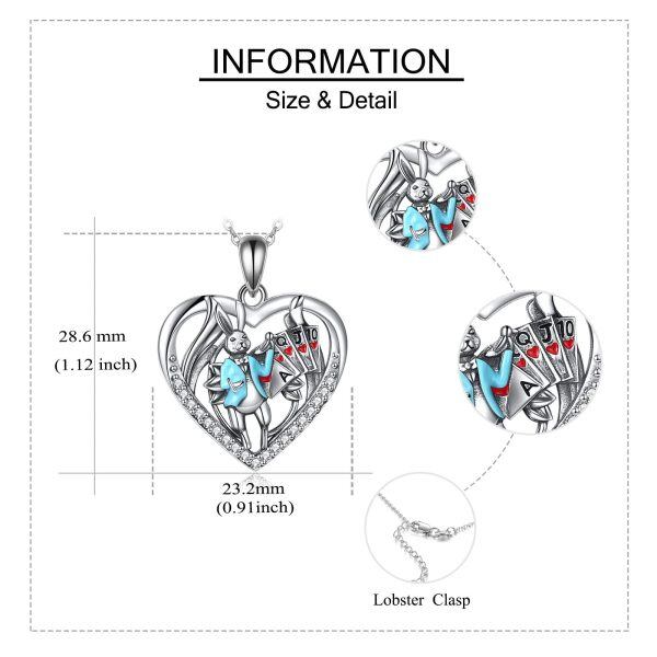 Sterling Silver Alice Heart Pendant Necklace-2