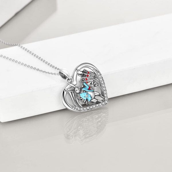 Sterling Silver Alice Heart Pendant Necklace-4