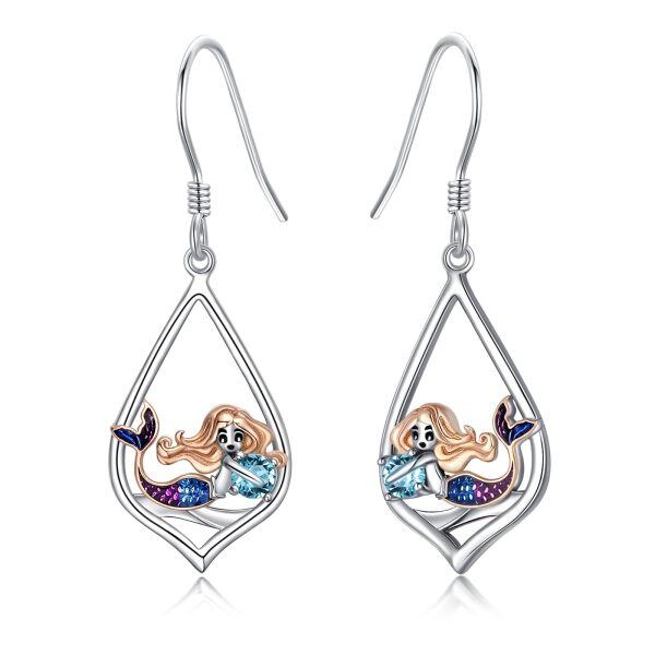 Sterling Silver Mermaid Earrings-0