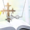 wholesale 925 Sterling Silver Faith Over Fear Infinity Cross Pendant Necklace for Women-0-2