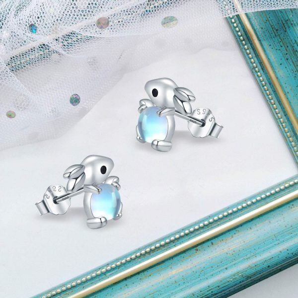 Sterling Silver Bunny Earrings-3