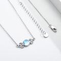 wholesale 925 Sterling Silver Blue Moonstone Celtic Knot Pendant Necklace for Women-0-2