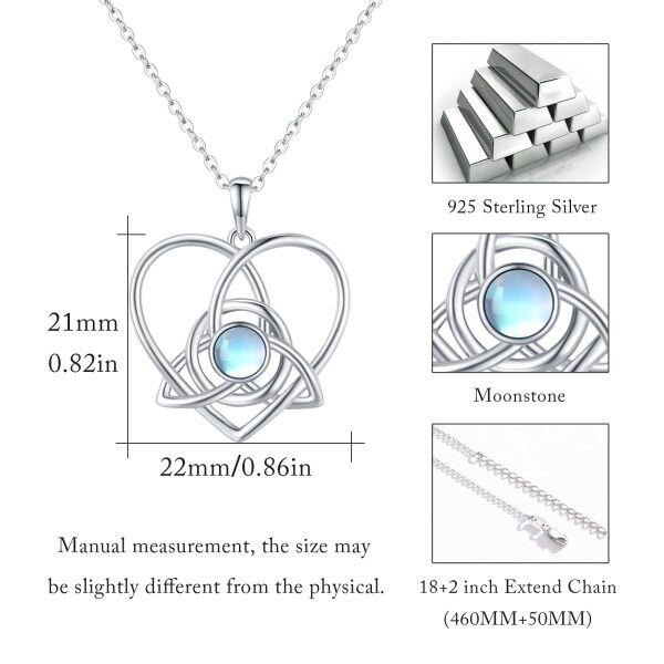 Sterling Silver Celtic Knot Heart Necklace-1