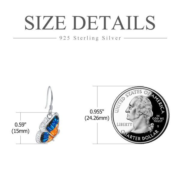 Sterling Silver Butterfly Earrings-1