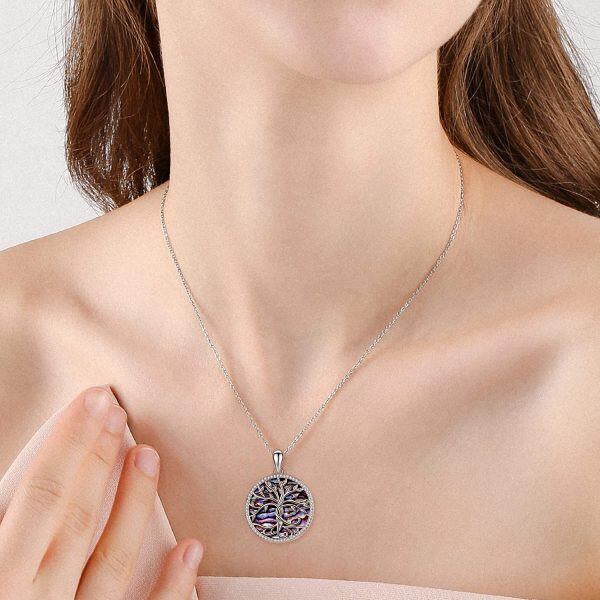 Sterling Silver Tree Of Life Necklace-5