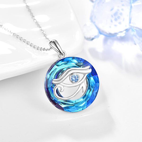 Sterling Silver Eye Of Horus Necklace-1