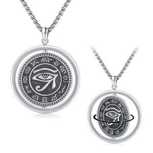 Sterling Silver Eye Of Horus Necklace-0