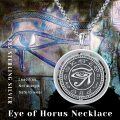 wholesale 925 Sterling Silver Egyptian Eye of Horus Rotatable Pendant Necklaces for Men-0-6