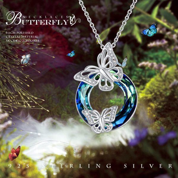 Sterling Silver Butterfly Necklace-5