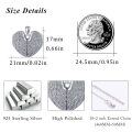 wholesale 925 Sterling Silver Angel Wing Heart Lockets Necklaces for Women-0-2