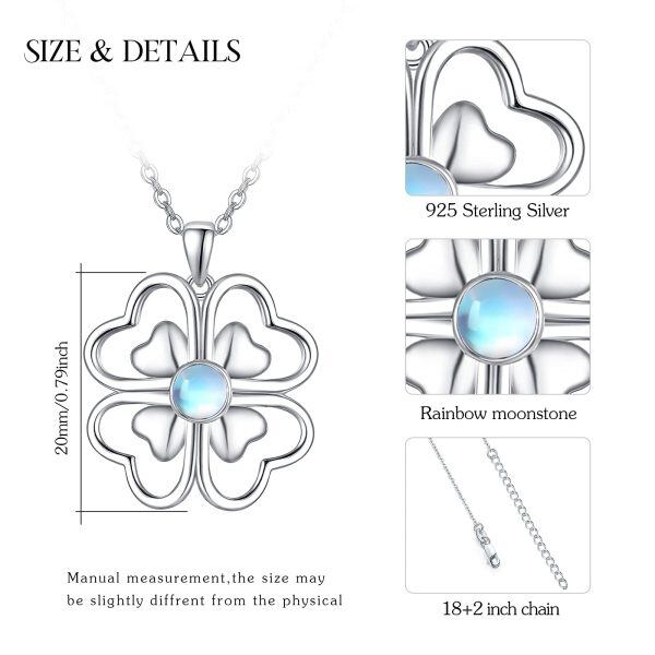 Sterling Silver Four Leaf Clover Necklace-3