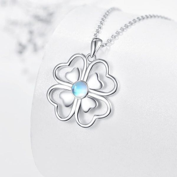 Sterling Silver Four Leaf Clover Necklace-4