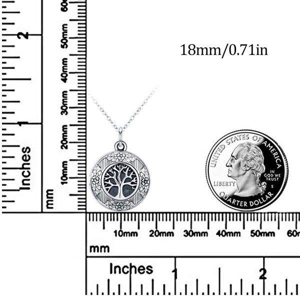 Sterling Silver Tree Of Life Locket Necklace-1