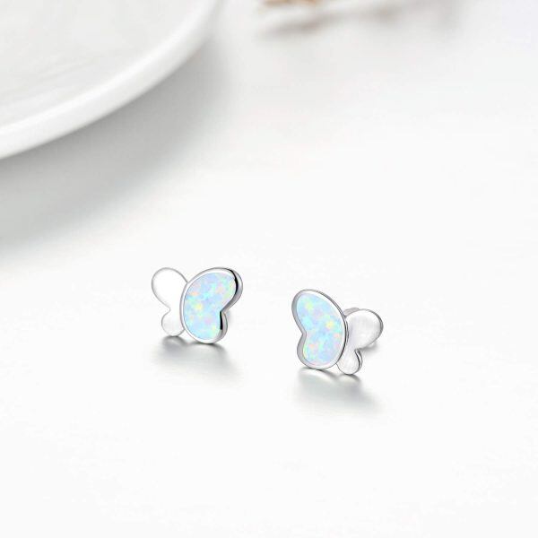 Sterling Silver Butterfly Earrings-3