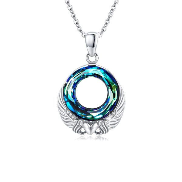 Sterling Silver Angle Wing Necklace-0