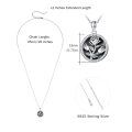 wholesale 925 Sterling Silver Round Rose Flower Photo Locket Pendant Necklaces for Women-0-4