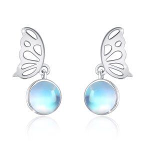 Sterling Silver Butterfly Earrings-0