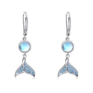 Sterling Silver Mermaid Tail Earrings-0