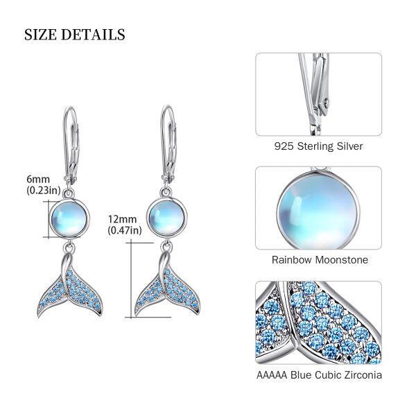 Sterling Silver Mermaid Tail Earrings-4