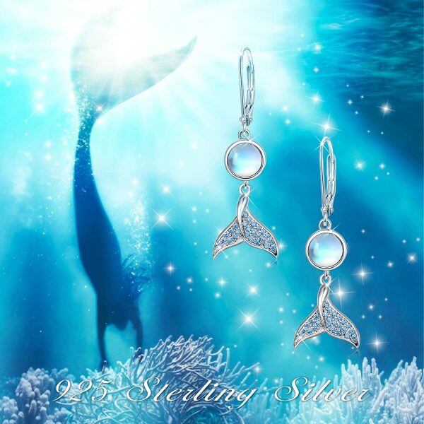 Sterling Silver Mermaid Tail Earrings-5