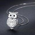 wholesale 925 Sterling Silver Owl Photo Locket Pendant Necklace for Women-0-2