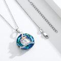 wholesale 925 Sterling Silver Ballet Dancer Crystal Pendant Necklace for Women-0-1