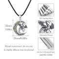 wholesale 925 Sterling Silver Celtic Dragonfly Moon Pendant Necklace with Abalone Shell Inlay for Women-0-1