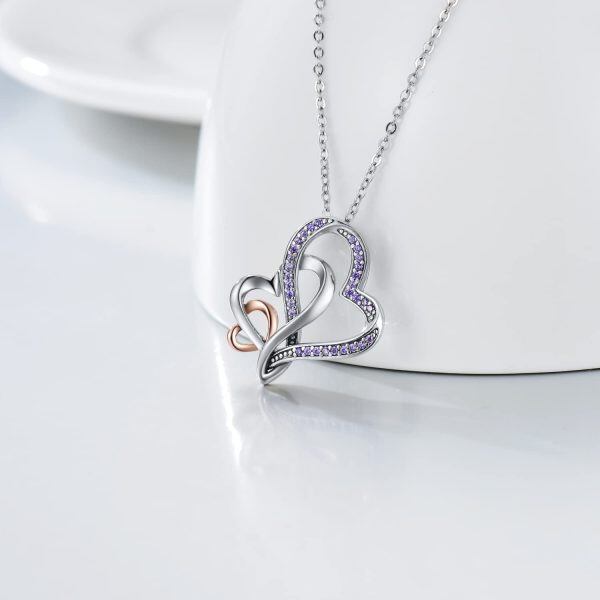 Sterling Silver Heart Necklace-4