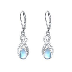 Sterling Silver Infinity Earrings-0