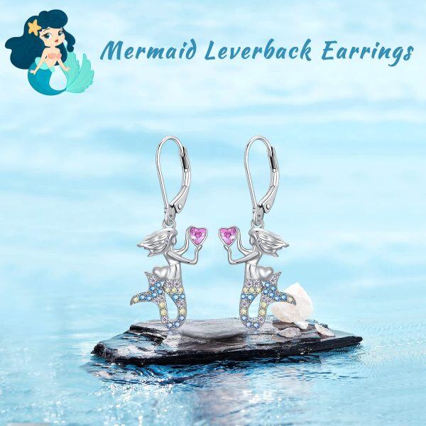 Sterling Silver Mermaid Earrings-1