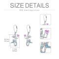 wholesale 925 Sterling Silver 925 Multicolor Crystal Heart Mermaid Drop Earrings for Women-0-4