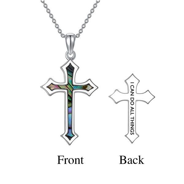 Sterling Silver Cross Pendant Necklace-2