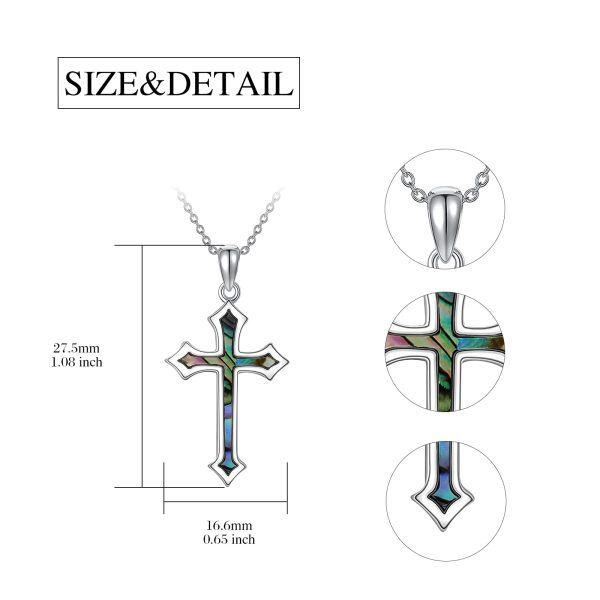 Sterling Silver Cross Pendant Necklace-4