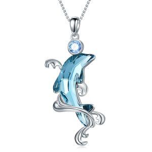 Sterling Silver Dolphin Necklace-0