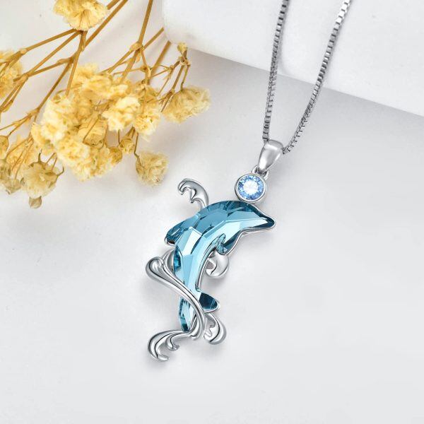 Sterling Silver Dolphin Necklace-5