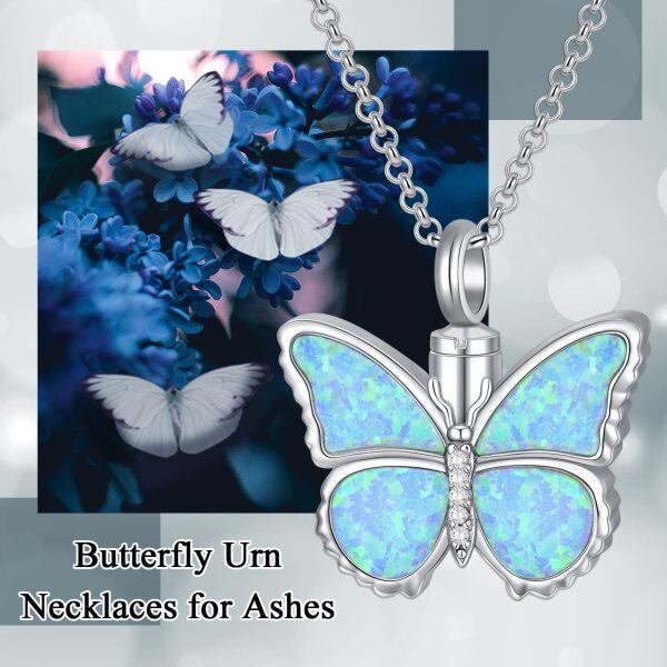 Sterling Silver Butterfly Urn Necklace-2