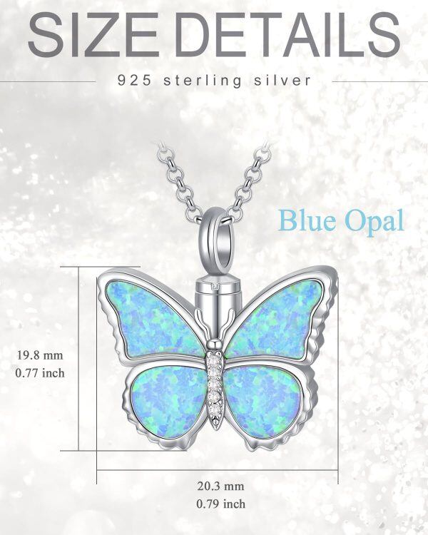 Sterling Silver Butterfly Urn Necklace-3