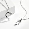 wholesale 925 Sterling Silver Mother Daughter Giraffe Heart Matching Necklaces Set-0-5